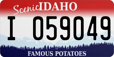 ID license plate I059049