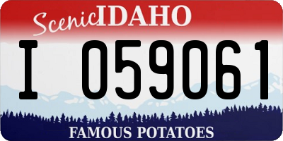 ID license plate I059061