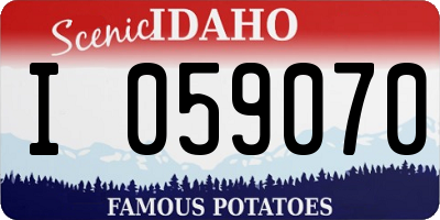 ID license plate I059070