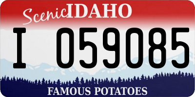 ID license plate I059085