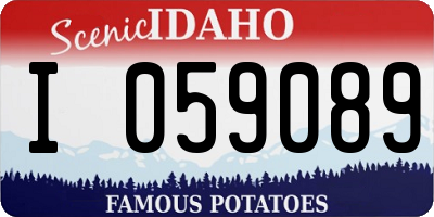 ID license plate I059089