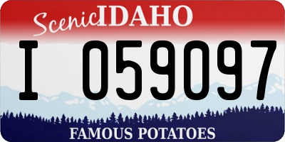 ID license plate I059097
