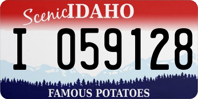 ID license plate I059128