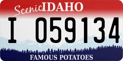 ID license plate I059134
