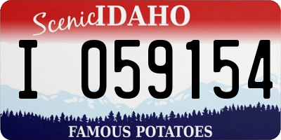 ID license plate I059154