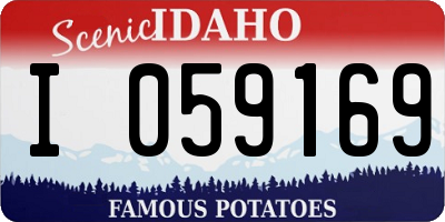 ID license plate I059169
