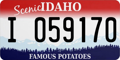 ID license plate I059170