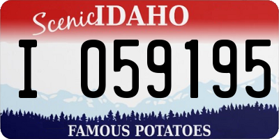 ID license plate I059195