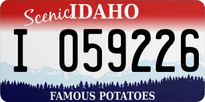 ID license plate I059226