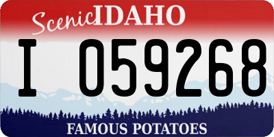 ID license plate I059268