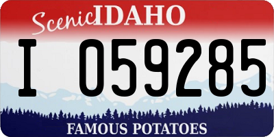 ID license plate I059285
