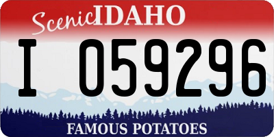 ID license plate I059296