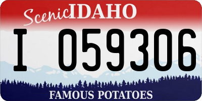 ID license plate I059306