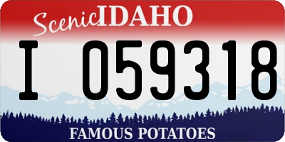 ID license plate I059318