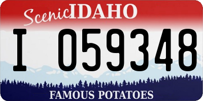 ID license plate I059348