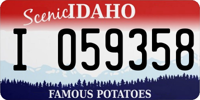 ID license plate I059358