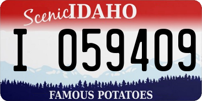 ID license plate I059409