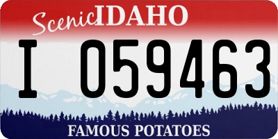 ID license plate I059463