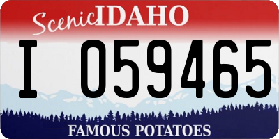 ID license plate I059465