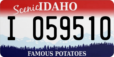 ID license plate I059510