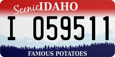 ID license plate I059511