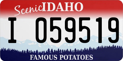 ID license plate I059519