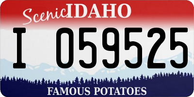 ID license plate I059525