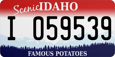 ID license plate I059539
