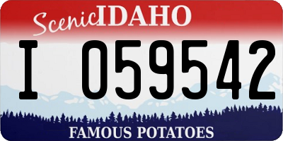ID license plate I059542