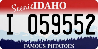 ID license plate I059552