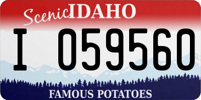 ID license plate I059560