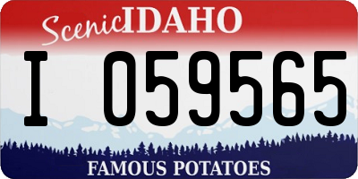 ID license plate I059565