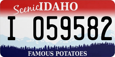 ID license plate I059582