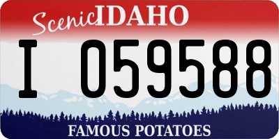 ID license plate I059588