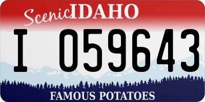 ID license plate I059643