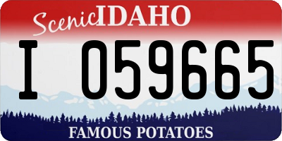 ID license plate I059665