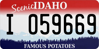 ID license plate I059669