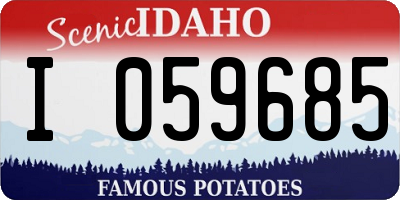ID license plate I059685