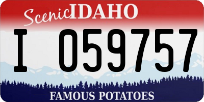 ID license plate I059757