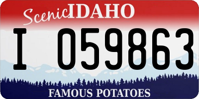 ID license plate I059863