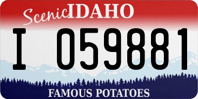 ID license plate I059881