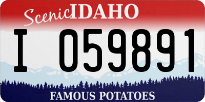 ID license plate I059891