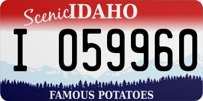 ID license plate I059960