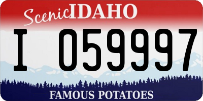 ID license plate I059997