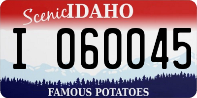 ID license plate I060045