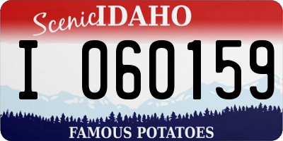 ID license plate I060159