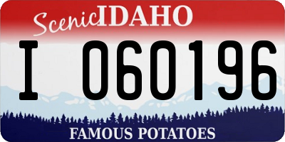 ID license plate I060196