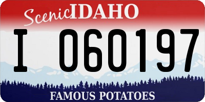 ID license plate I060197