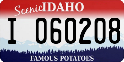 ID license plate I060208