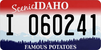 ID license plate I060241